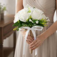 Rope Handle Floral Arrangement Handmade Look Rustic Wedding Floral Arrangement