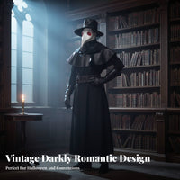 Plague Doctor Costume Faux Leather Accents Dress-up Apparel Scary for Cosplayers