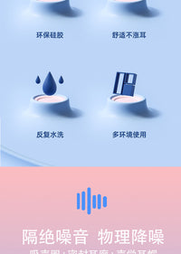新款降噪耳塞硅胶防水防噪音耳塞跨境新品隔音睡眠办公防吵耳塞厂