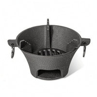 Cast Iron Briquette Burner Textured Briquette Burner with Clamp Tabletop Grill for Tea Lovers