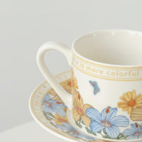 Floral Coffee Cup and Saucer Set Drinkware