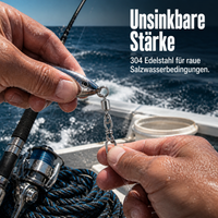 Jienailuya High-Strength Stainless Steel Swivel Snap Connectors for Sea Fishing