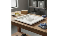 Square Ceiling Medallion Faux Plaster Home Improvement Material for Bedroom