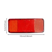 Rear Rack Reflector Plate Warning Light Rectangular Cycle Rear Rack Reflector Easy to Install