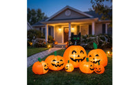 Yard Inflatable Cat on Pumpkin Outdoor Inflatable Pumpkin with Cat Holiday Lighted