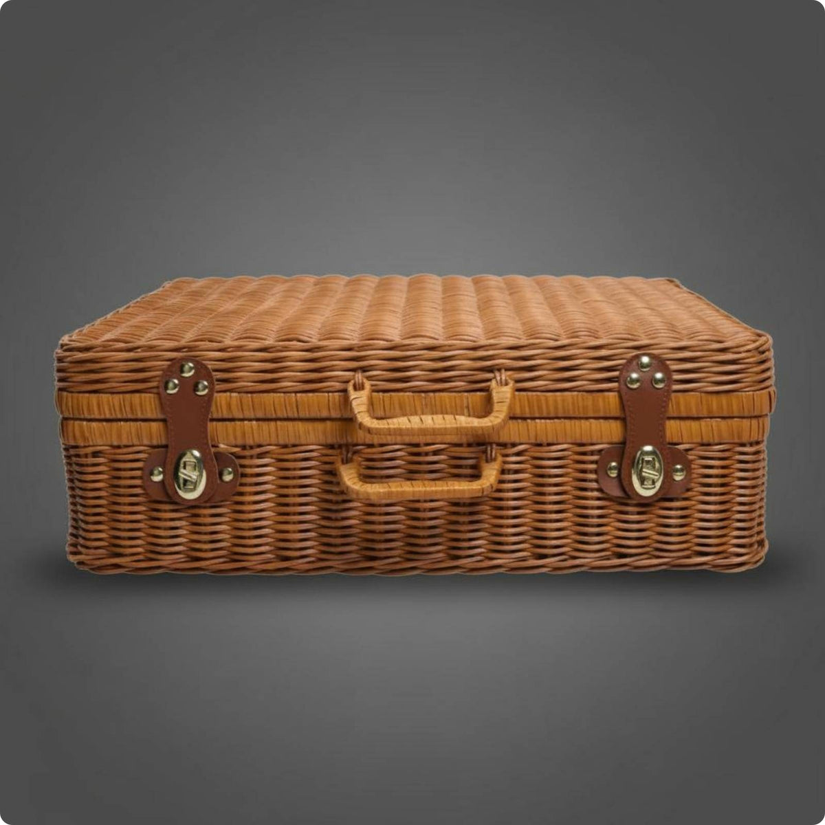 Rattan Suitcase Woven Rattan Storage Case Top Handle