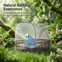 Bird Bath Cage Hanging Bathtub, Bath Cage Hooded Design, Supplies Parrot Bath Tub, Bird Bath Thicken - Image 5