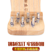 Mini Guzheng Solid Wood Finger Practice Device Portable Natural Wood Color Transparent Small Guzheng Practice