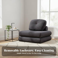 Configurable Section Armchair Removable and Cleanable Cover Upholstered Lounge Chair Lowsleek-Design Easy Assembly for Students