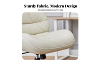 Light Luxury Design Upholstered Caster Chair Height Adjustable Upholstered Rolling Armchair Ergonomic Backrest rotating Seat Modern aesthetic for Home Workers, Students, Adults, Study Room, Bedroom