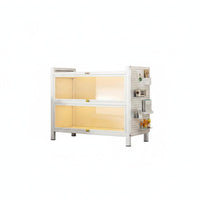 Glass Door Display Cabinet Sturdy Steel Frame Collectible Display Cabinet