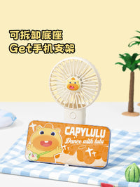 言仓水豚噜噜风扇夏季清凉好物手持桌面女生高颜值生日儿童节礼物
