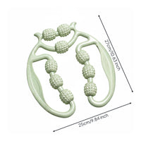 Muscle Soreness Relief Circular-Shaped Roller Massager Independent Rollers Leg Clamp Massager Stretchable Design U-Shaped Leg Roller for Runners, Athletes, Stretching Practitioners, Post-Workout, Home Gym, Office