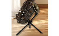 Folding Saxophone Stand Metal Construction Altos Sax Stand Lightweight Folding Saxophone Rack for Saxophonists, Artists, Travel, Stage