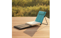 Portable Foldable Chair with Padded Seat Folding Backrest Seat Cushion Compact Cushion Chair Comfortable for Camping, Picnics