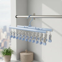 Multiple Clip Dryer Rustproof Sock Clip Hanging Space Saving Hanging Clothes Dryer for Wardrobe