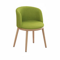 Curved Back Accent Chair Enveloping Backrest Dining Furniture Ergonomic Design