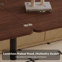 Adjustable C-Shaped Table Mobile Design Household Furniture Space-Saving Midcentury-Centuryperiod Design for Living Room