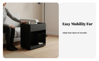 Minimalist Design Mobile Bedside Cabinet With Wheels Household Furniture Space-Saving Nightstand Versatile Use for Apartment Dwellers, Homeowners, Students, Bedroom, Living Room, Small Areas, Office
