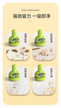 Cartoon Desktop Vacuum Cleaner for Eraser Shavings and Keyboard Dust