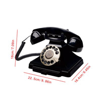 Rotate Dialing Audio Guestbook Phone Bronze Handle Audio Guest Book Namecard Tray Vintage Guest Book Phone Easy to Use for Wedding Planners, Party, Hotel