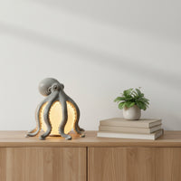 Marine-Themed Cephalopod Table Lamp | Warm Glow, cephalopod Resin Lamp, for Living Room