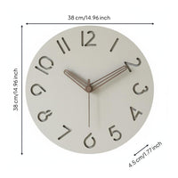 Cream Design Wall Timepiece Non-Ticking Quiet Wall Timepiece Easy to Read