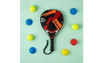 ABS Sturdy Face Padel Racket Lightweight Foam Center Padel Racket Non-Slip Grip Shock Absorption for Beginners, Training