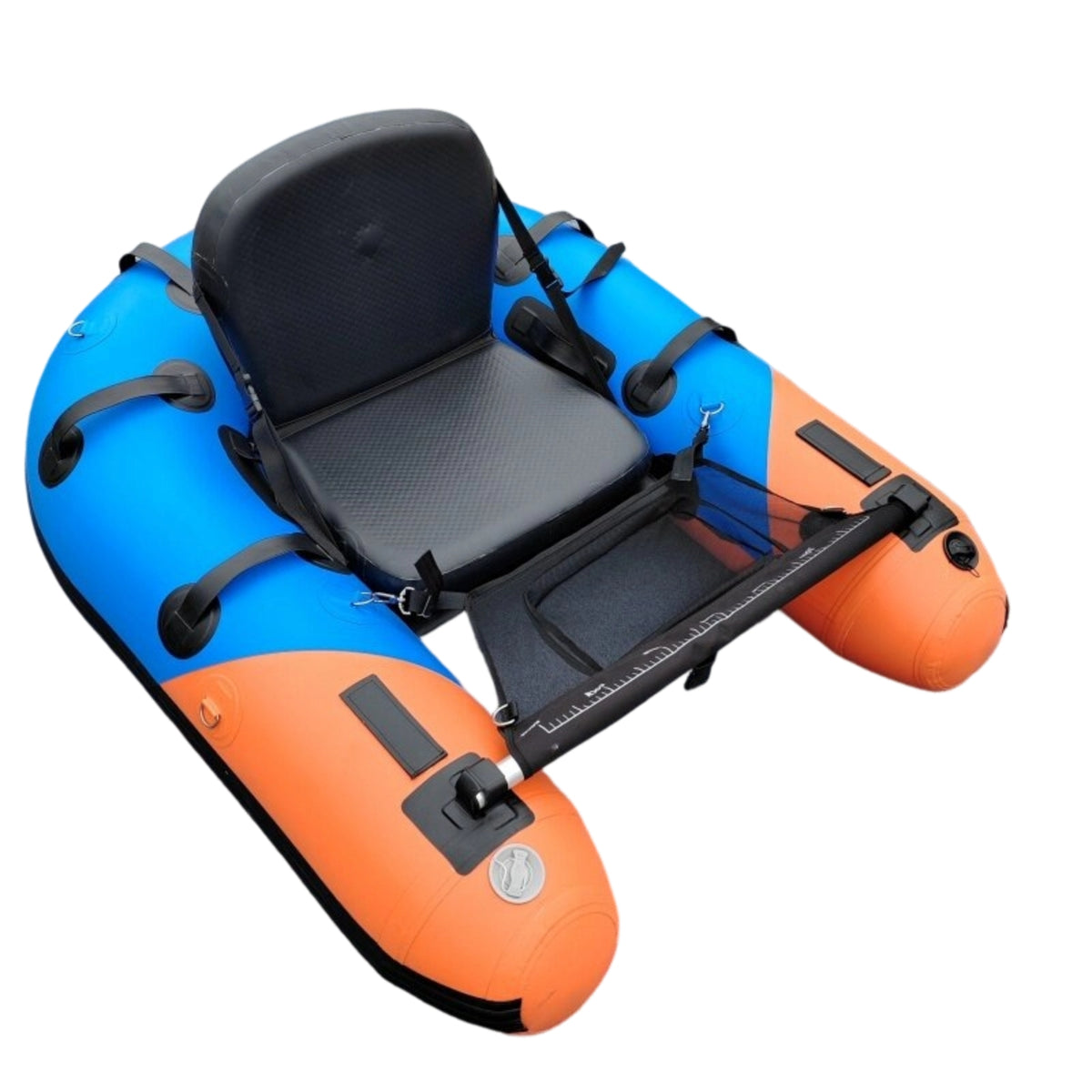 Compact Inflatable Fishing Boat with Seat Portable Fishing Belly Boat Lightweight Buoyant Tube Comfortable for Anglers