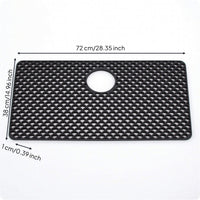Silicone Sink Mat Heat Resistant Sink Mat with Drain Hole Safeguarding