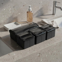 Foldable Makeup Storage Box Combination Portable Makeup Pouch Insert Construction Clear Lid Cosmetic Organizer for Travel