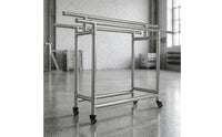 Space-Saving Clothes Drying Rack with Wheels Compact Rolling Drying Rack Rust-Resistant Heavy Duty for Indoor, Balcony