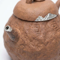 Retro Ruyi Teapot, Aged Rock Mud - Swirl Pattern