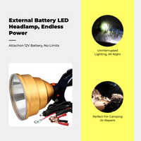 12V Waterproof LED Headlamp, Adjustable