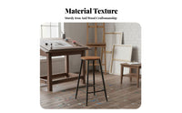 High Stool with Backrest Sturdy Frame High Stool with Low Backrest Easy Assembly