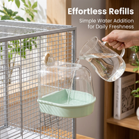 Bird Bath Tub Pet Bird Bath Box, Hanging Bathtub Bird Cage, Bath Cage for Parrot Owners, Bird Bath C - Image 10
