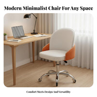 Armless caster Chair Height Adjustable rotate Stool Space-Saving for Workstation