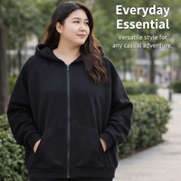 Hoodies for Women UK Zip Up Hoodie with Long Sleeves, Hooded Cardigan for Spring and Autumn, Plus Size Jacket in Extended Sizes