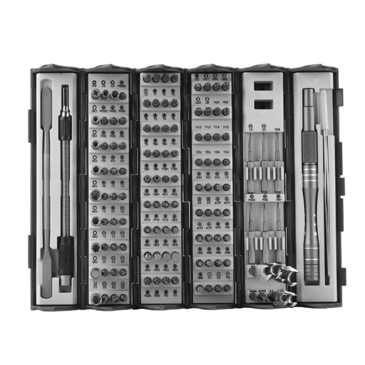 128 Pieces Screwdriver Set Steel Bits Precision Screwdriver Set Flexible Extension Shaft Electronics Repair Tool Kit for DIY Enthusiasts