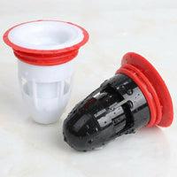 Silicone Drain Cover Odor for Shower, Floor Seal Stopper for Homeowners, TPR ABS Material Black Round Design