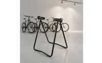 Space-Saving Floor Bike Stand with Adjustable Arms Non-Slip Two-Wheeler Parking Stand Slim Design Freestanding Two-Wheeler Parking Rack Multi-Function for Garage