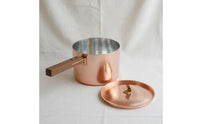 Copper Pot with Lid Artisanal Hammered Copper Pot Heat Retention