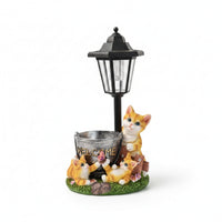 Lantern-Style Lamp on Post Glowing Outdoor Decor Decorative for Courtyard, Porch