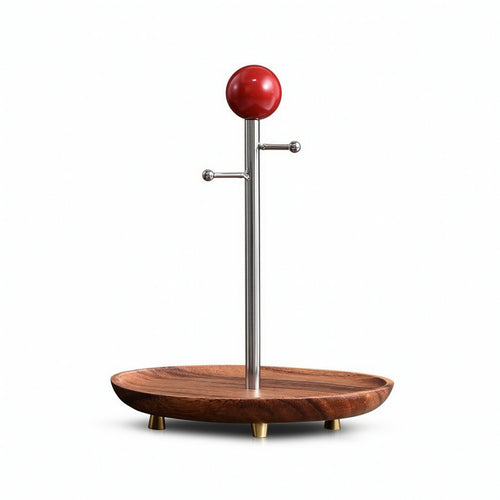 Key Holder with Hooks Decorative Valet Stand Practical for Desk