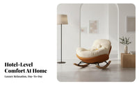 Upholstered Rocking Chair Quiet Non-Slip Recliners Upholstered Recliner Ergonomic Design Modern Design for Homeowners