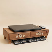 Monitor Riser with Drawers Brown Furniture Stylish for Students