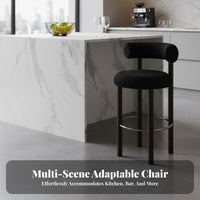 Kitchen Island Stool Luxury Design Pedestal High Stool with Supportrest Modern Design Padded Seat for Bar Owners, Adults