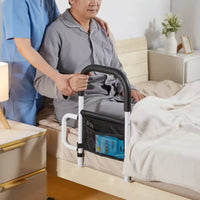 Get Up Assistance Rail Universal Fit for Most Beds Bedside Assist Handle Elderly Bed Guardrail Screwless Installation