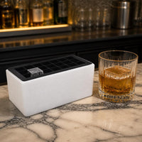 21-Grid Large Square Ice Cube Tray for Cocktails, Food-Grade Silicone, Bubble-Free