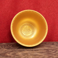 Dragon and Phoenix Bowl Wealth Bowl Decorative Rotating Desktop Office Small Ornament Gold Bowl Craft